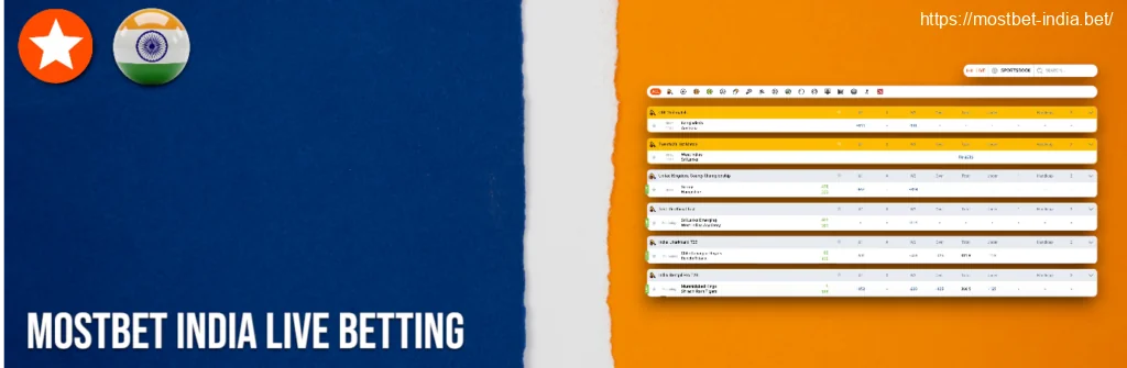In-Play Betting at Mostbet India