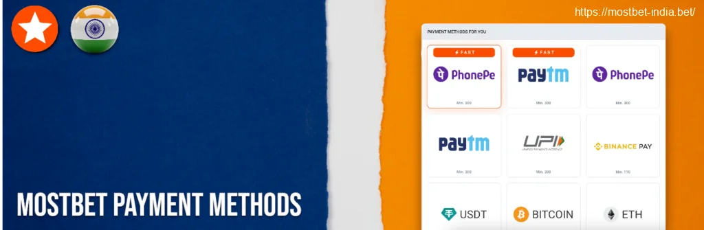 Ways to Pay on Mostbet